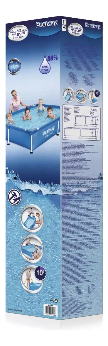 Alberca Bestway Rectangular Piscina Armable 2.21 X 1.50 M