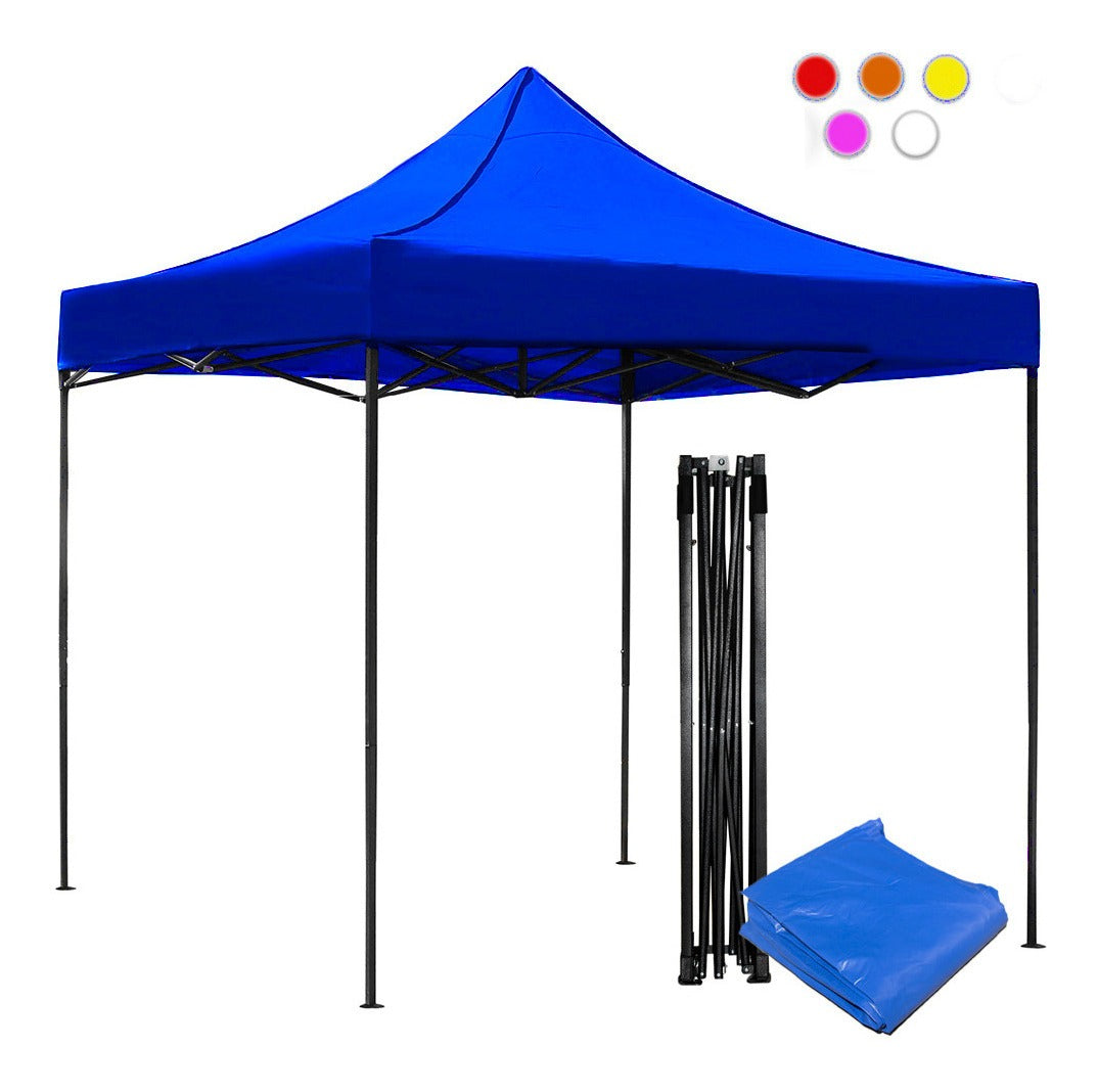 Carpa Toldo 2X2 Plegable Impermeable Jardin Lona Azul