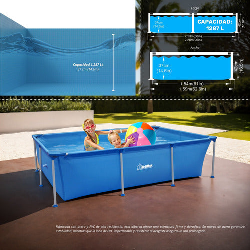 Alberca Estructural Rectangular 228 X 159 X 42 Cm 1290 L