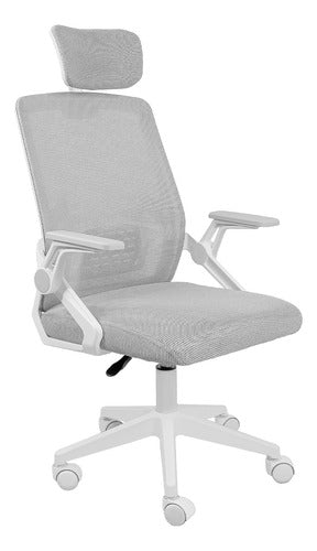 Silla Oficina Ajustable Ergonomica Escritorio Giratoria Gris