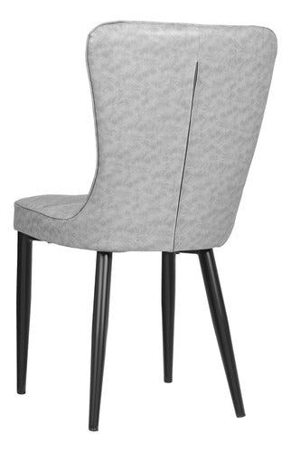 Set 4 Sillas Modernas Comedor Tapizadas Vinipiel