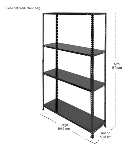 Anaquel Metalico Industrial 4 Niveles 150*85*30