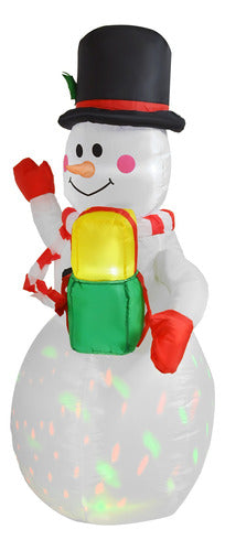 Inflable Navidad Muñeco Nieve 1.5m Decoracion Luz Led