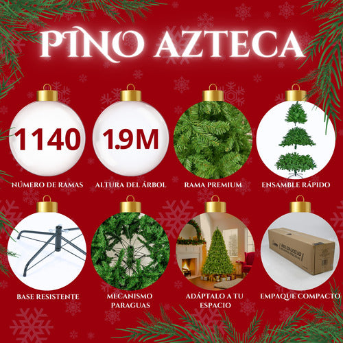 Arbol Navidad Artificial Pachon Frondoso 190 Cm Verde Pino