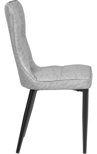 Set 4 Sillas Modernas Comedor Tapizadas Vinipiel