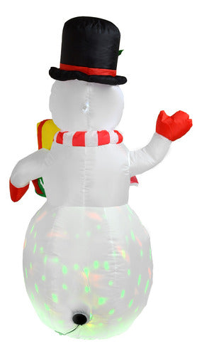 Inflable Navidad Muñeco Nieve 1.5m Decoracion Luz Led