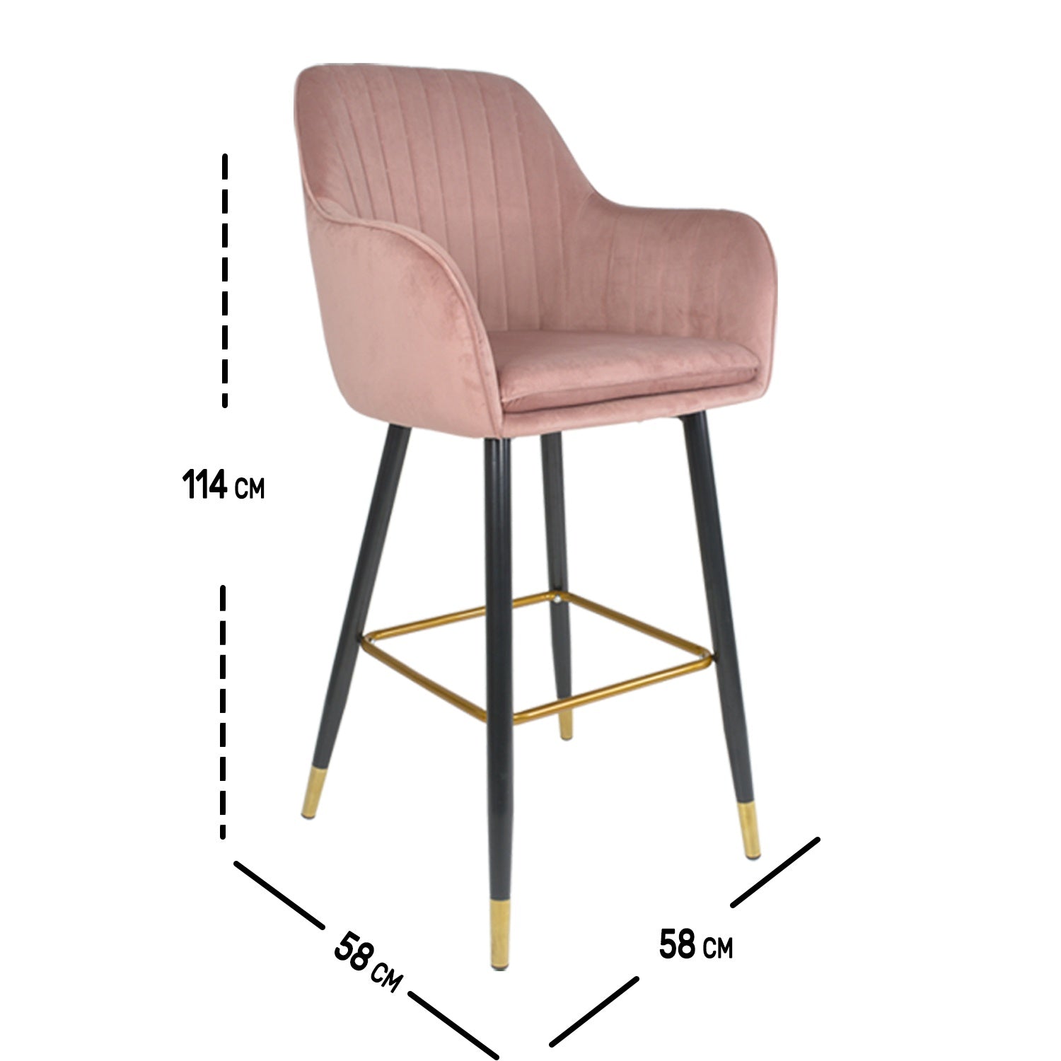 Silla Eames Alta Tapizada Sillon Banco Terciopelo
