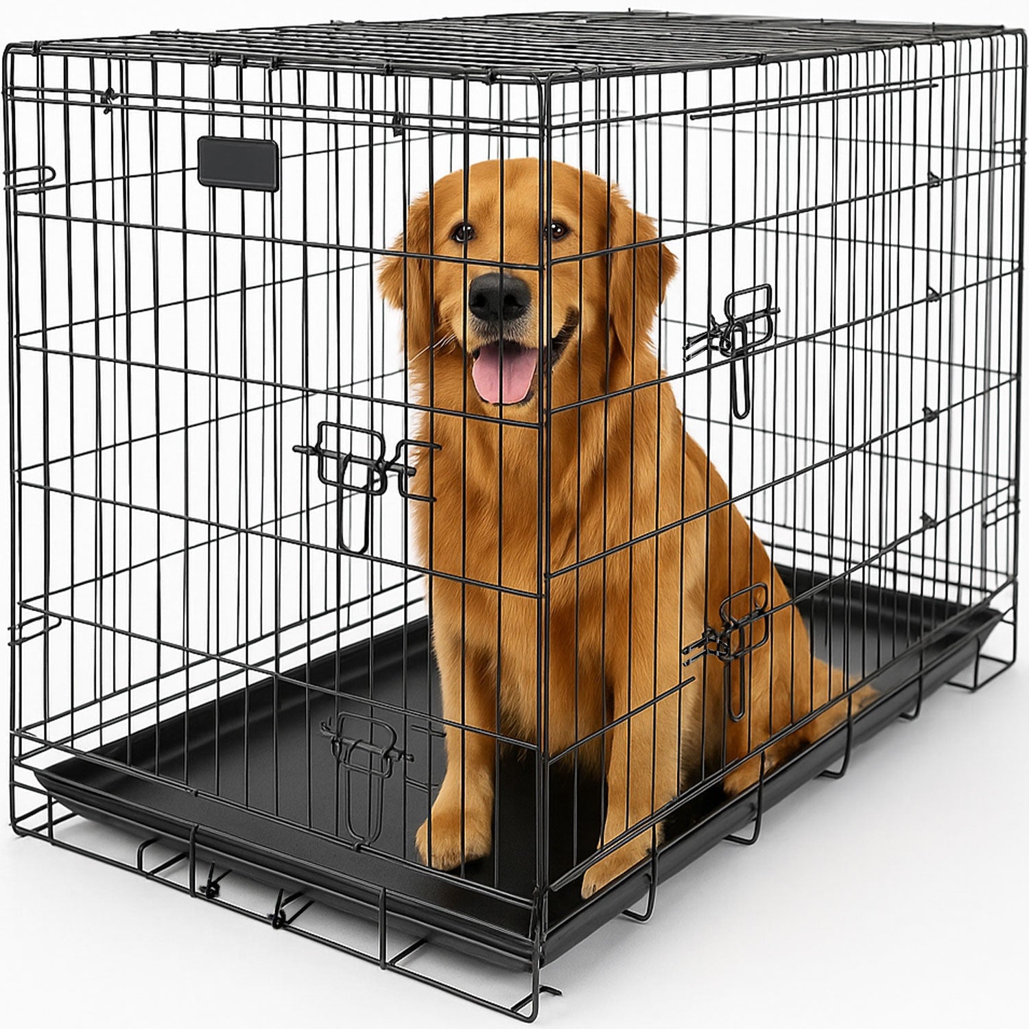 Transportadora Jaula Corral Metalica Perro Grande Plegable