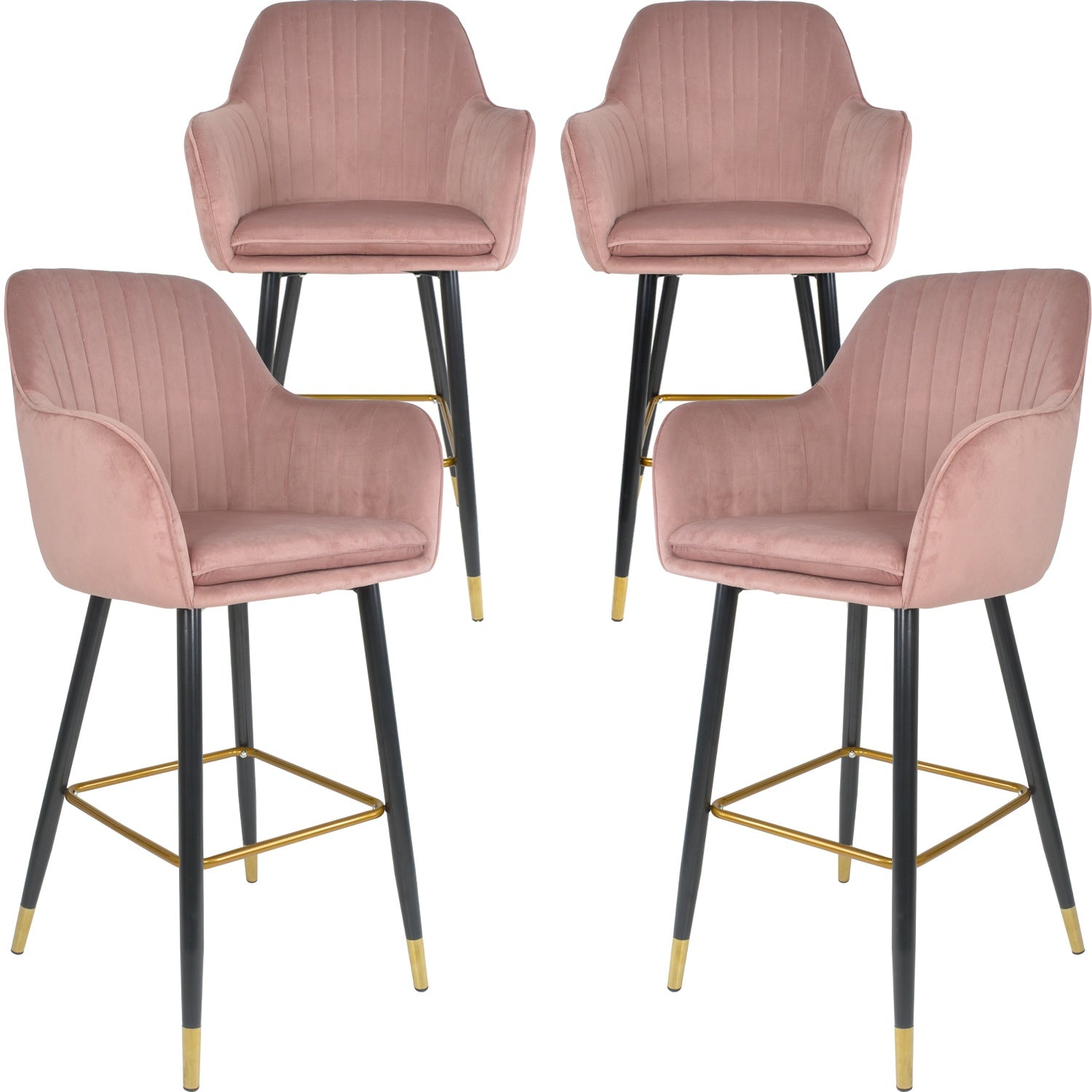 Silla Eames Alta Tapizada Sillon Banco Terciopelo