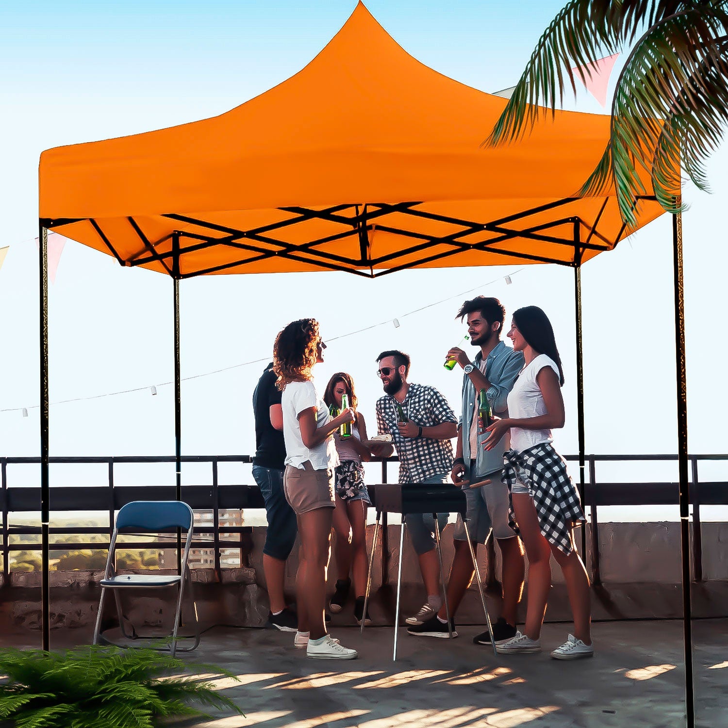 Carpa Toldo 3x3 Reforzado Plegable Impermeable Jardin 3 X 3