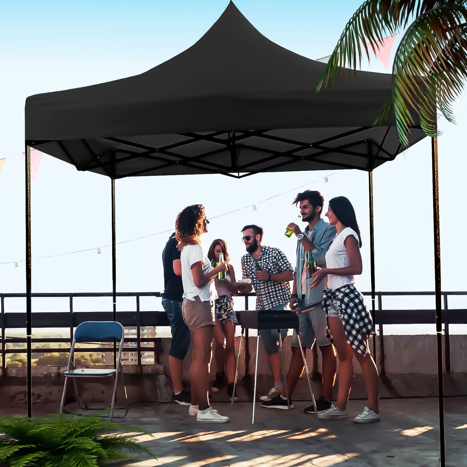 Carpa Toldo 3x3 Reforzado Plegable Impermeable Jardin 3 X 3