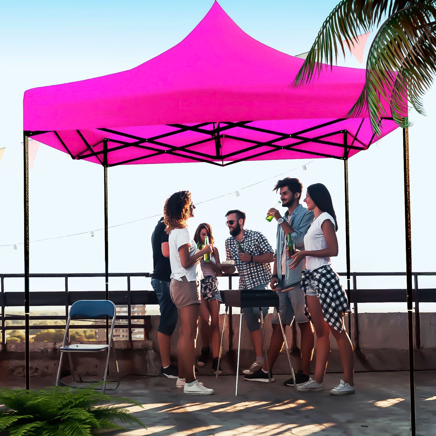 Carpa Toldo 3x3 Reforzado Plegable Impermeable Jardin 3 X 3