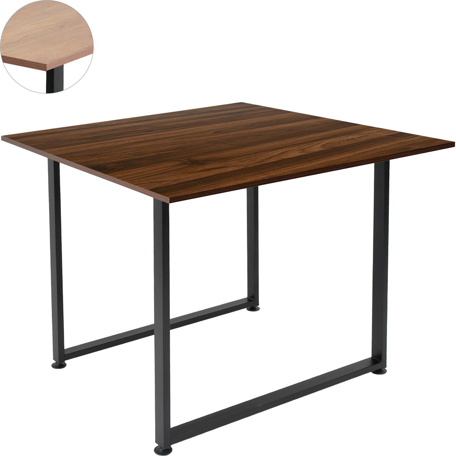Mesa de Comedor Industrial Minimalista Tipo Madera Cuadrada 90 X 90 Cm