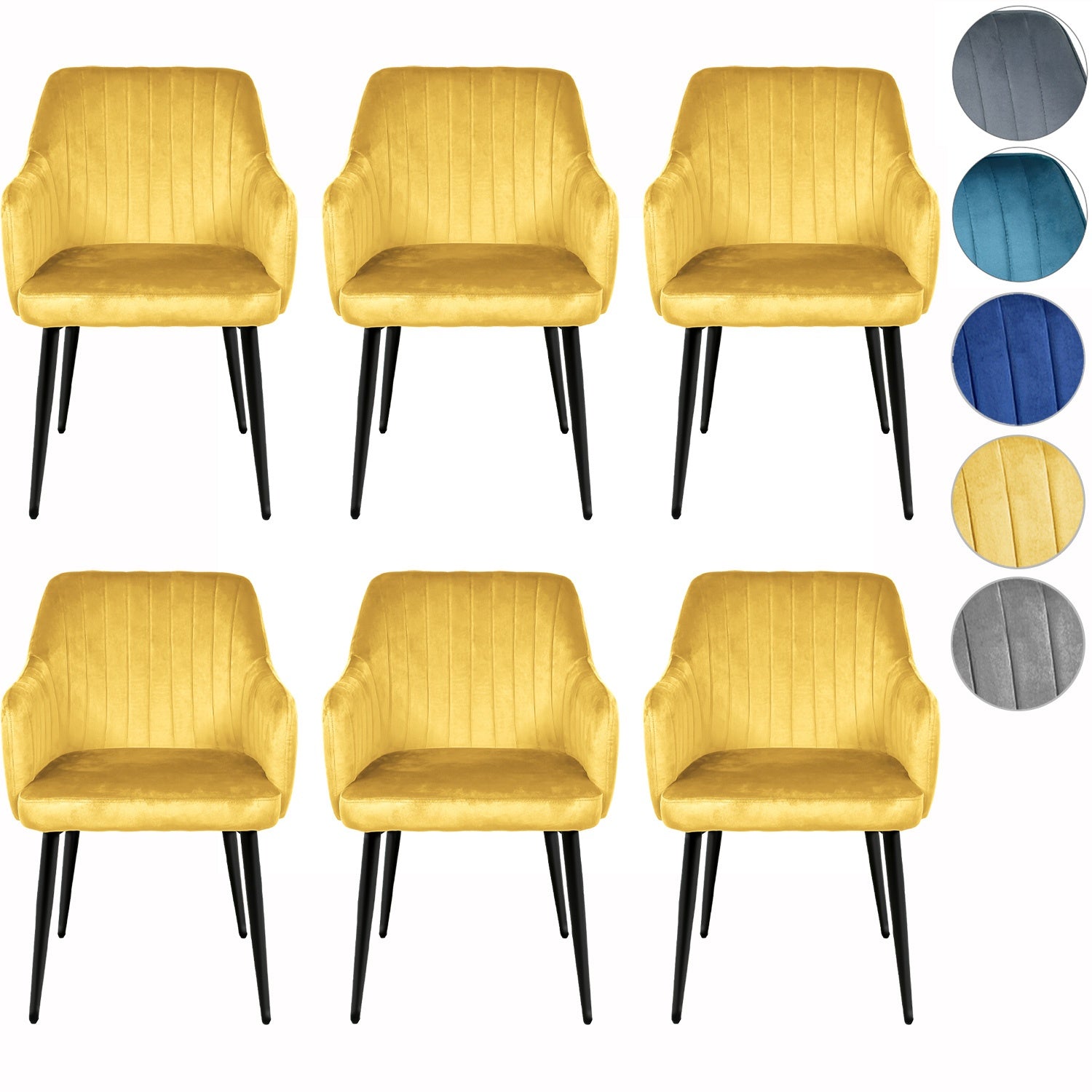 Silla Comedor Sillon Terciopelo Acolchada Moderna