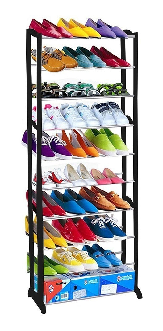 Zapatera 10 Niveles Rack Organizador Zapatos Hasta 30 Pares — Central Shop