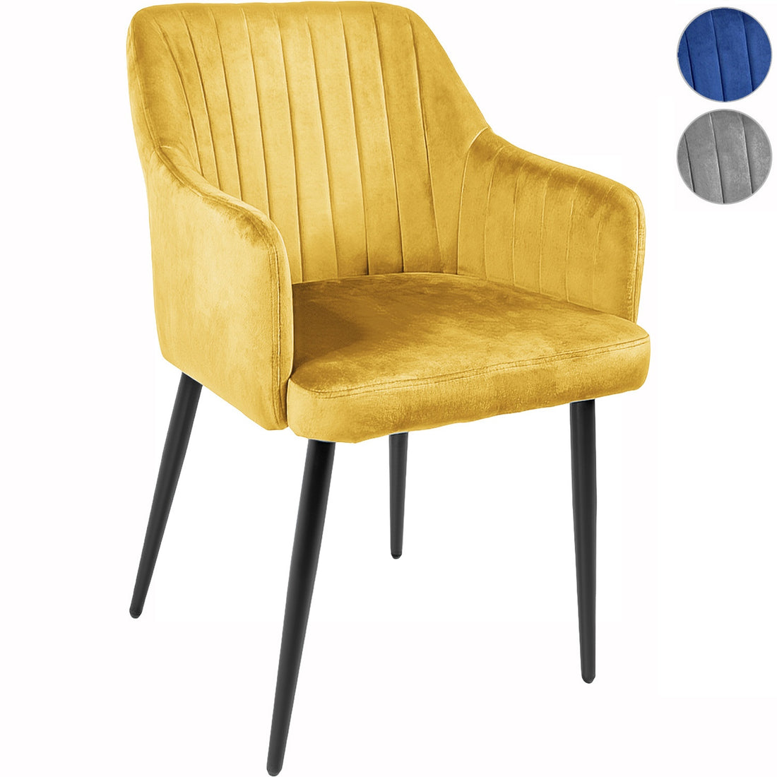 Silla Comedor Sillon Terciopelo Acolchada Moderna