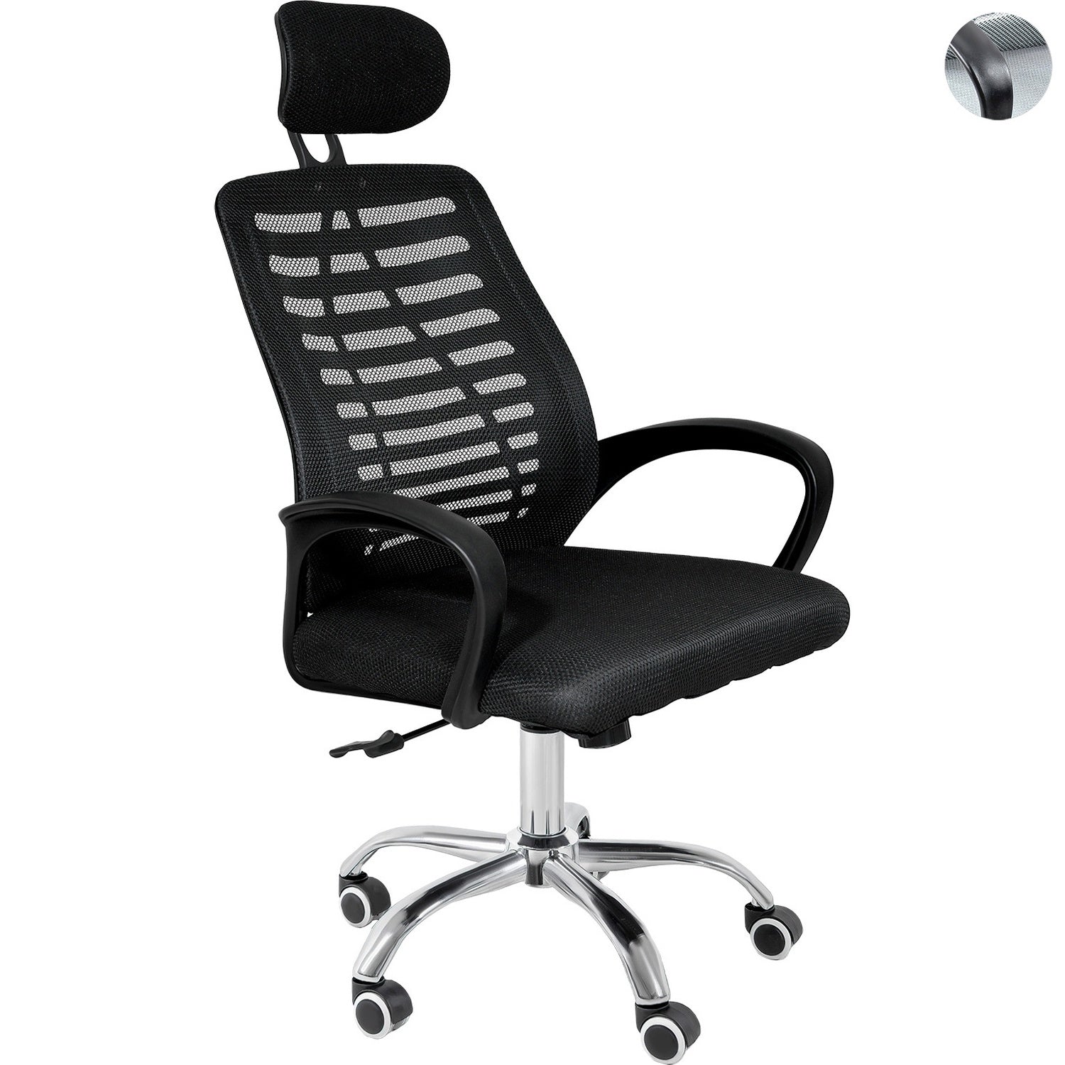 Silla De Oficina Alta Ejecutiva Escritorio Ajustable Mesh Negro