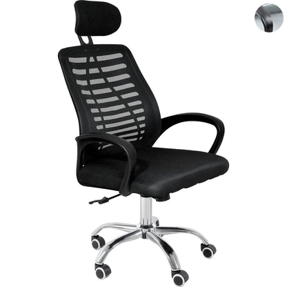 Silla De Oficina Alta Ejecutiva Escritorio Ajustable Mesh Negro