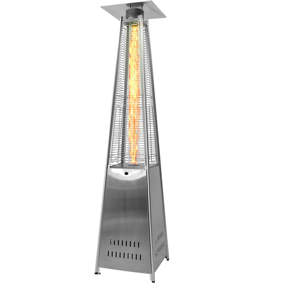 Calefactor Exterior Piramide Calenton Gas Lp Acero Inox 2.2m Color Plata Marca Gutstark