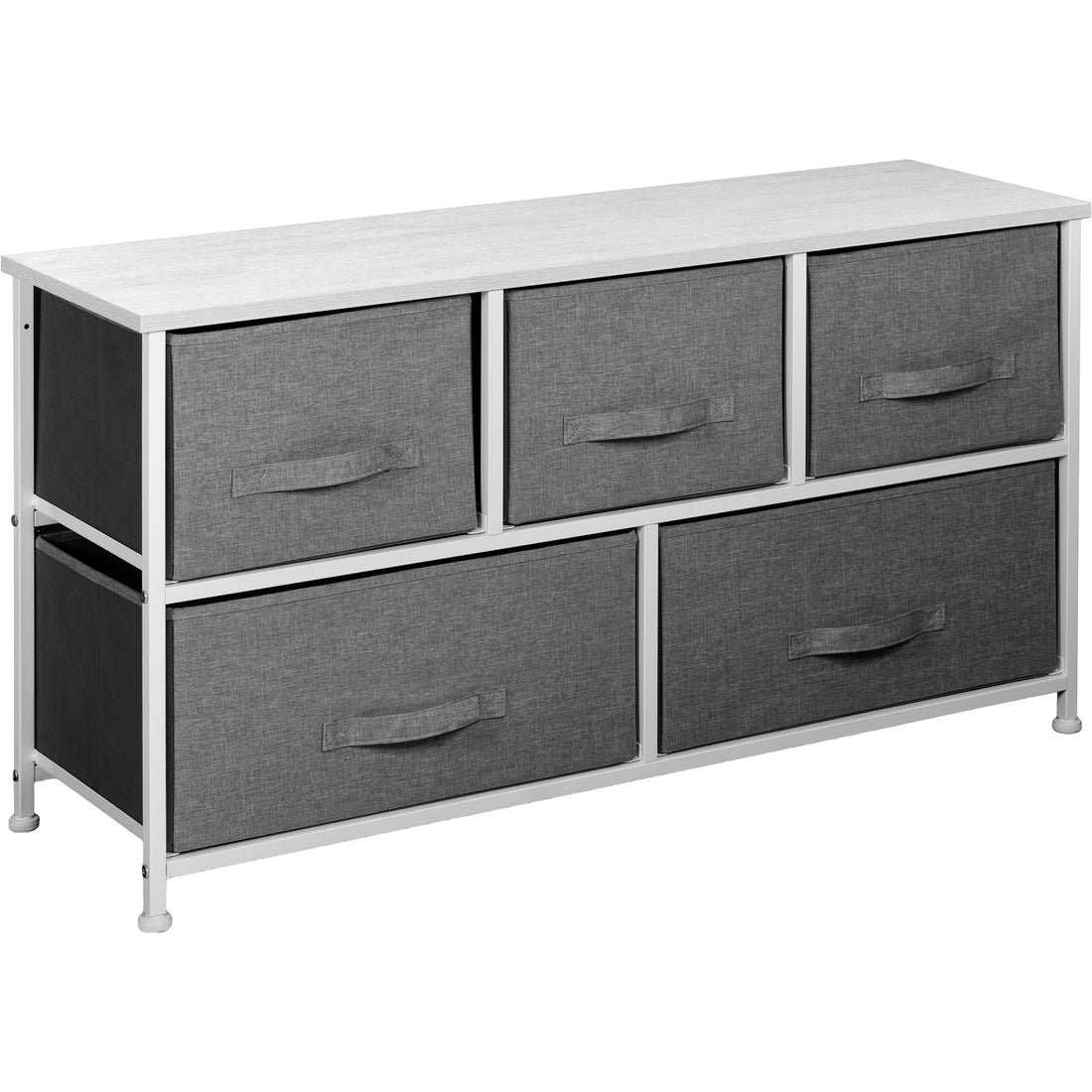 Mueble Buro Organizador Comoda Tela Metal 5 Cajoneras