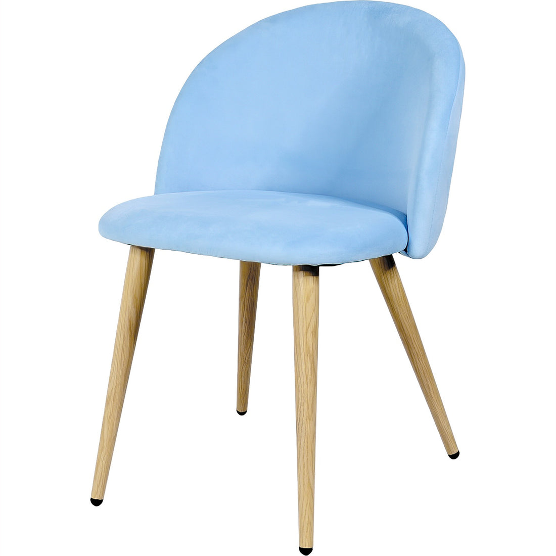 Silla Comedor Terciopelo Moderna Acolchada Azul