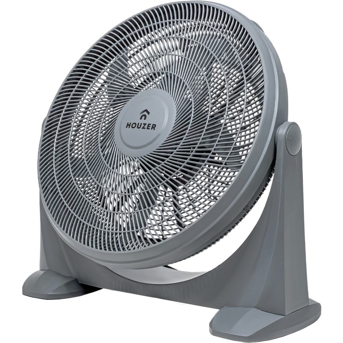 Ventilador De Piso 23 Gris 5 Aspas Potente Casa Hogar