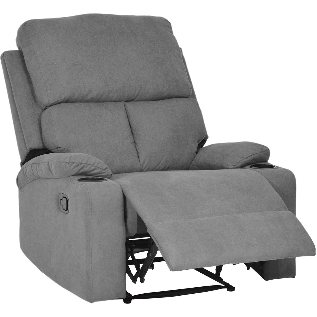 Sillón Reclinable Reposet Moderno Minimalista Sala Gris Diseño De La Tela Liso