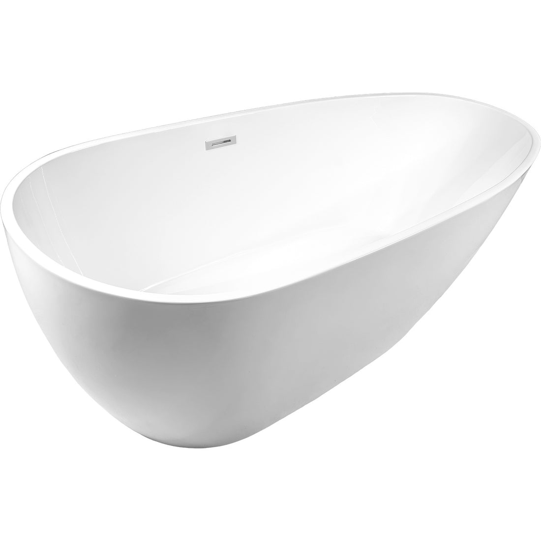 Tina Baño Bañera Fibra Vidrio Lujo Minimalista 283l 169x78 Blanca
