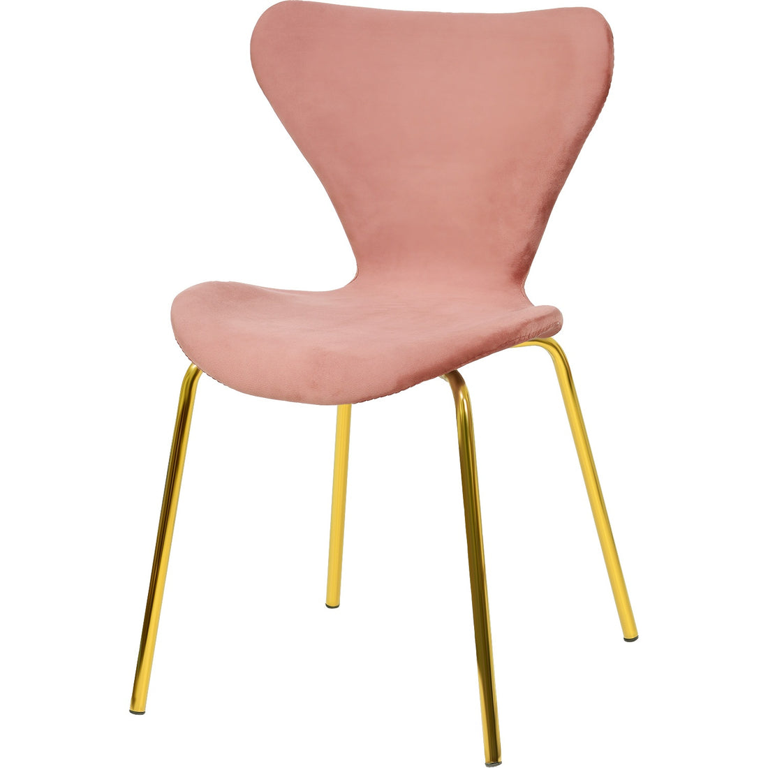 Silla Comedor Tapizada Minimalista Terciopelo Rosa