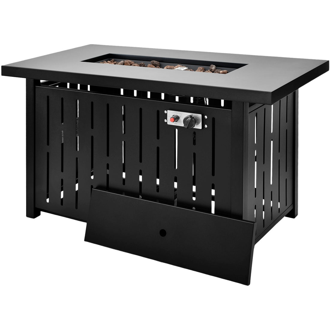 Calentador Fogata Mesa Gas Propano 106x65 Cristal Protector Marca Gutstark