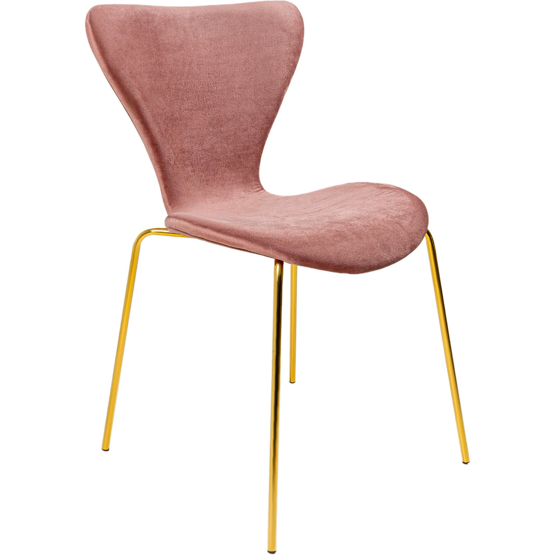Silla Terciopelo Comedor Tapizada Minimalista Rosa