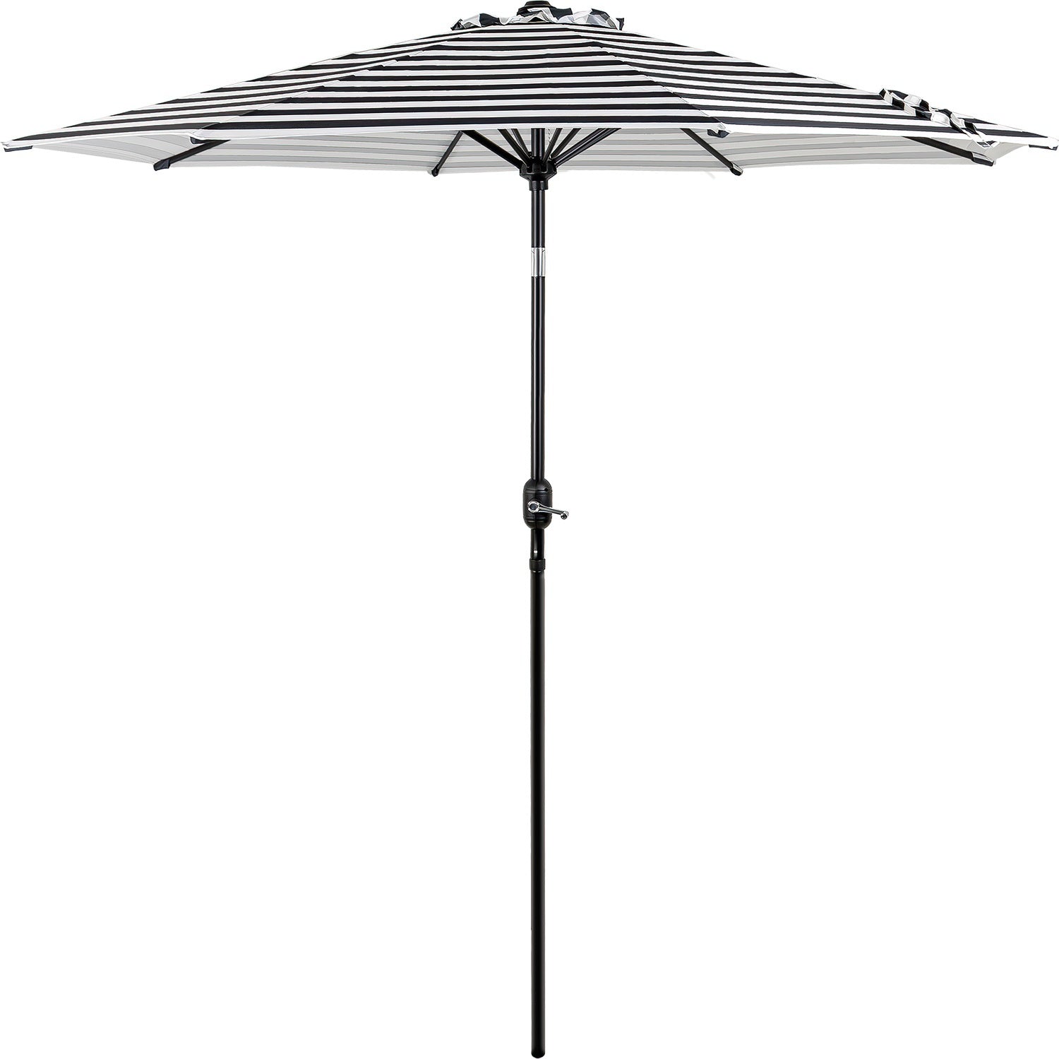 Sombrilla Jardin Exterior Playa 2.70m 45° Inclinacion Color Negro Rayado