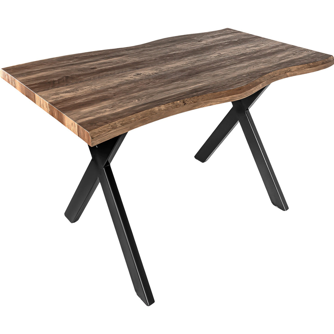 Mesa Comedor Rustica Tipo Madera 1.60m 6 Personas Acero