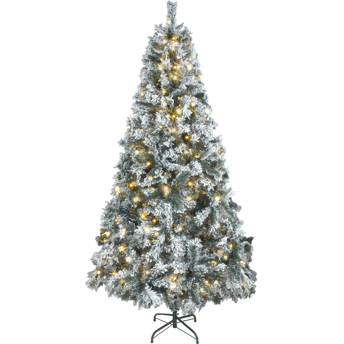 Arbol Navidad Nevado 180 Cm Luces Led Frondoso 600 Ramas