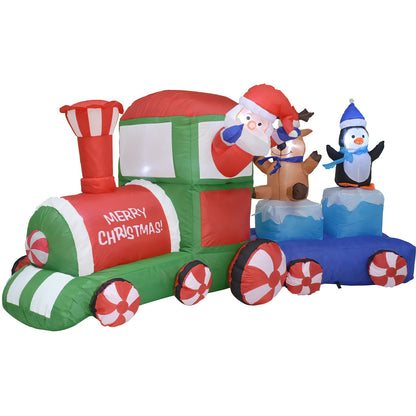 Inflable Navidad Tren Navideño 2.2m Decoracion Luz Led