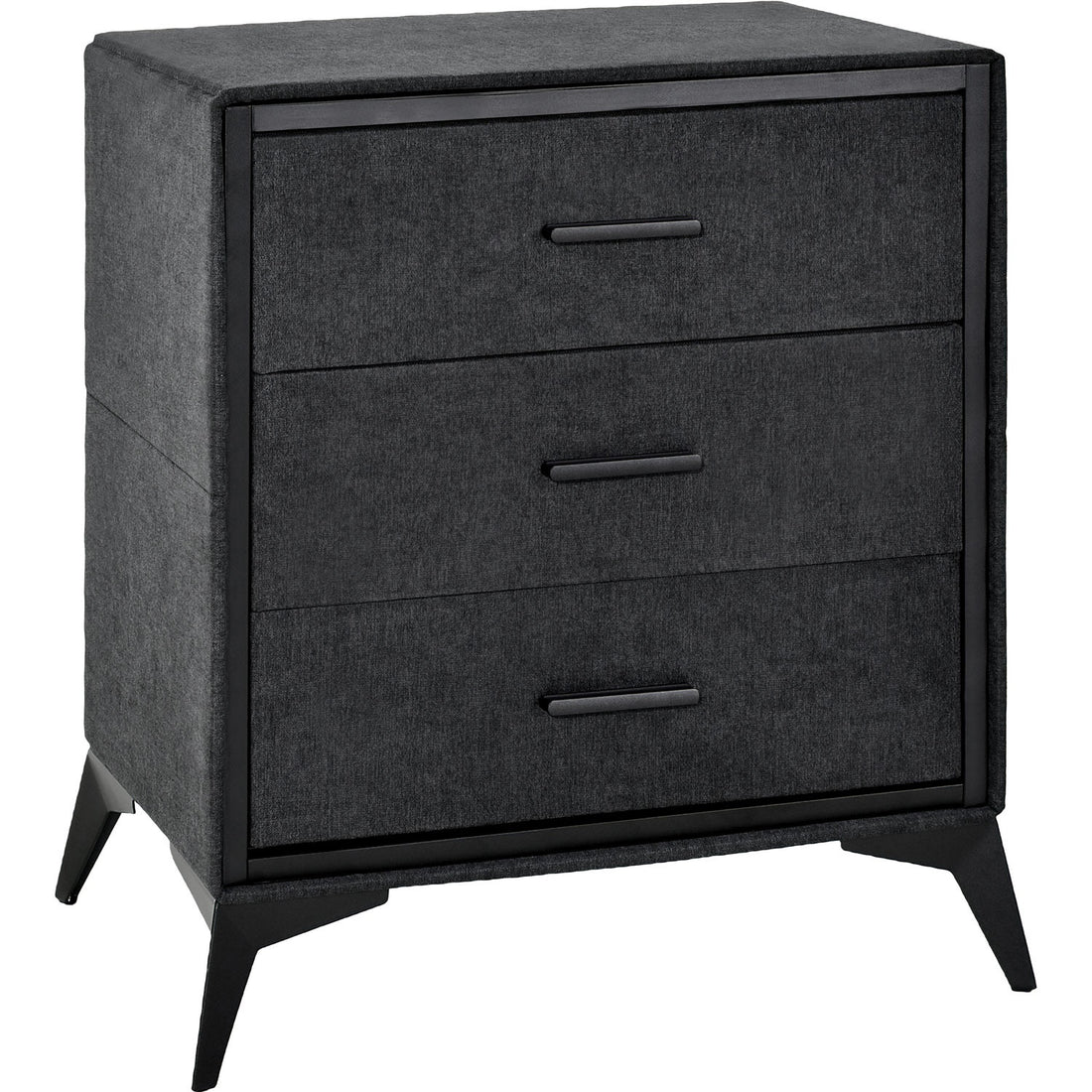 Buro Cajonera 3 Cajones Tela Tejido Comoda Recamara Negro