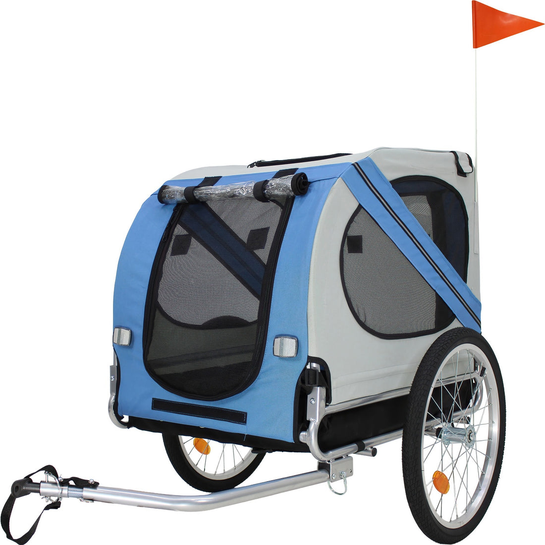 Remolque Carrito Para Bicicleta Niños Infaltil Mascotas 60kg Azul