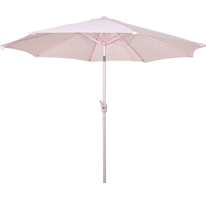 Sombrilla Jardin Exterior 2.63m Inclinacion Playa Terraza Color Rosa Lisa