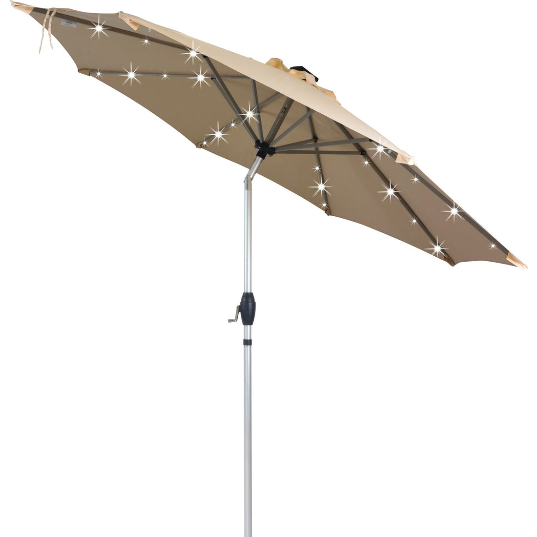 Sombrilla Para Jardin 9ft Con Luces Led Panel Solar