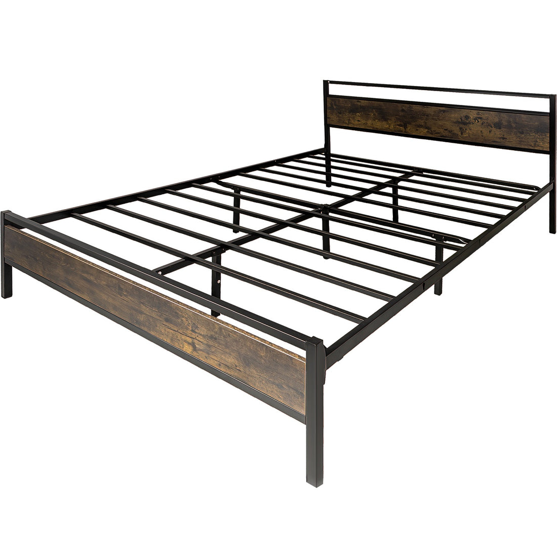 Base Cama Queen Country Tipo Madera Moderna Metal Acero