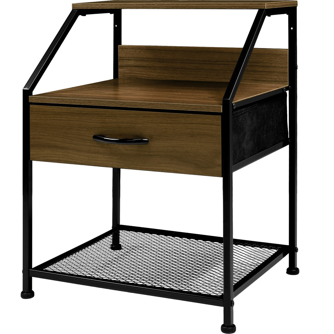 Buro Con Balda Comoda Mesa Mueble Noche 1 Cajon Moderno Cafe