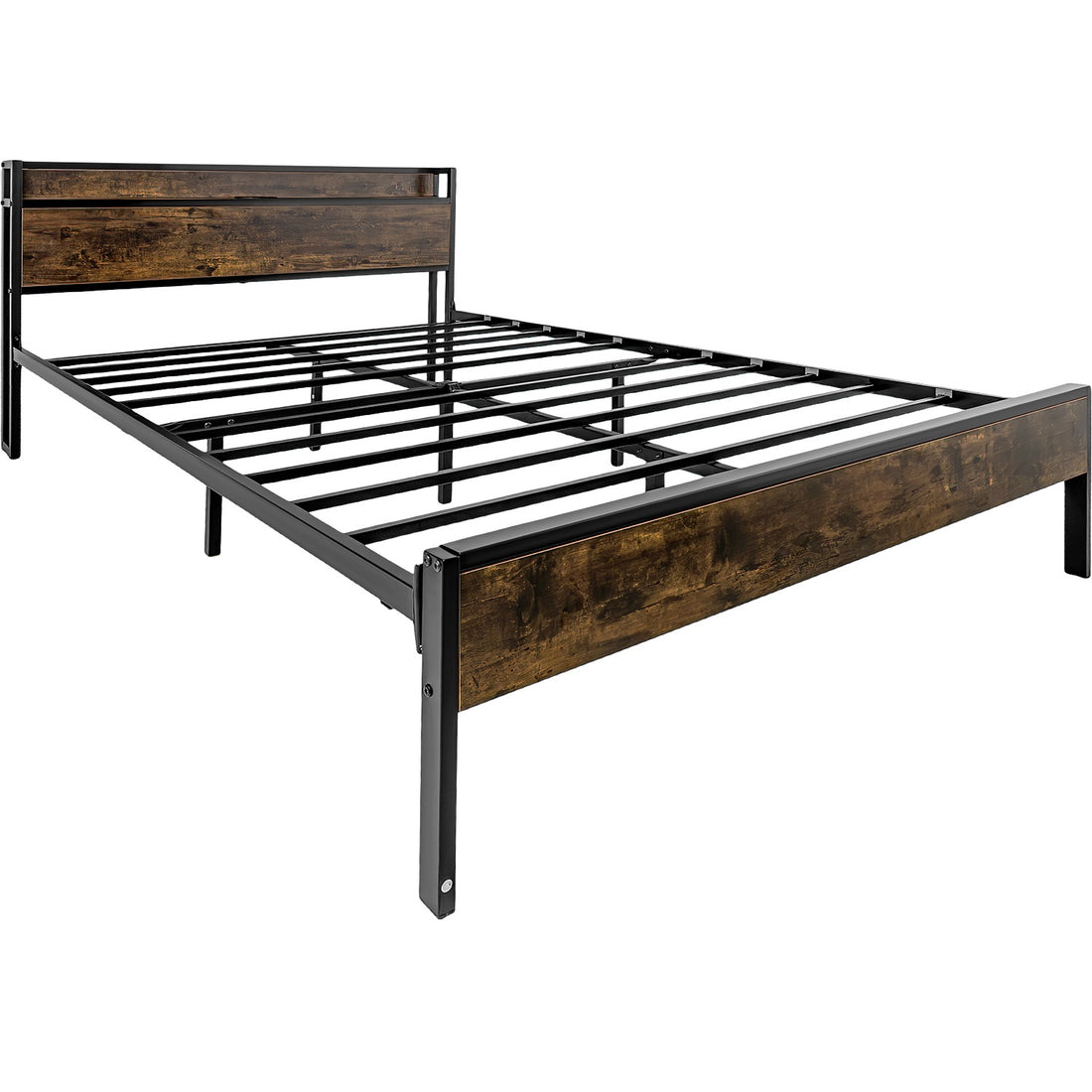 Base Cama Matrimonial Usb Country Tipo Madera Moderna