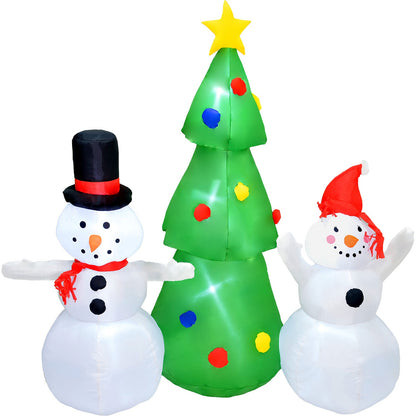 Inflable Navidad 1.7m Arbol Muñecos De Nieve Decoracion Led
