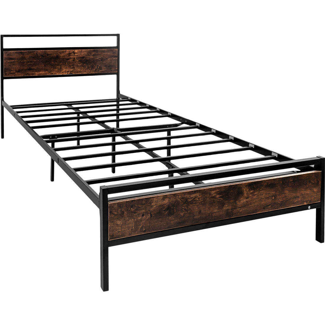 Base Cama Matrimonial Country Tipo Madera Moderna Metal