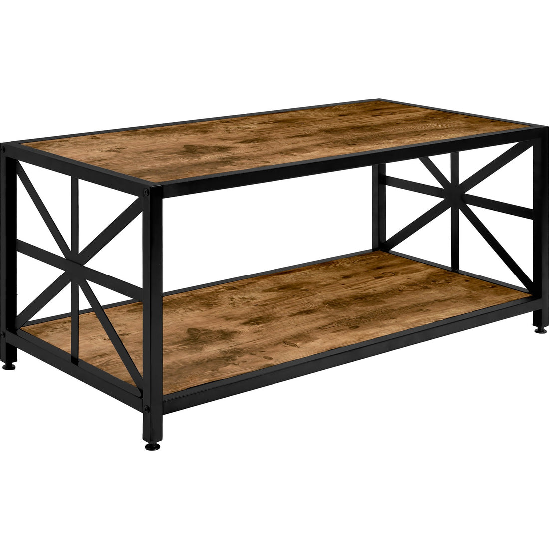 Mesa Centro Rectangular Sala Cafe 2 Niveles Shaula