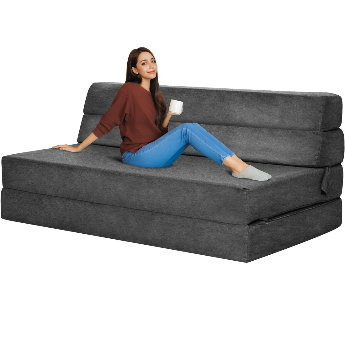 Sofa Cama Futon Plegable Modular Sala Mueble 3 En 1