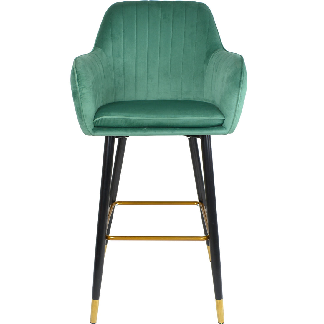 Silla Alta Tapizada Banco Sillon Eames Verde Terciopelo