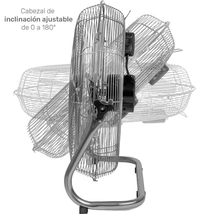 Ventilador De Piso Pared 23 Gris 3 Aspas Metal Potente Casa