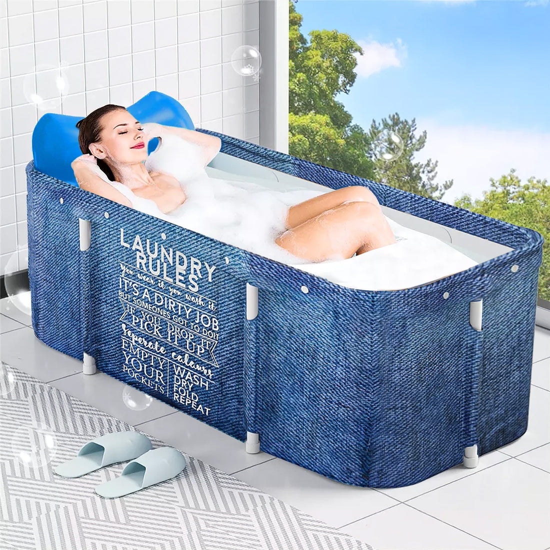 Tina De Baño Plegable 2 Adultos Spa En Casa Baño Portatil