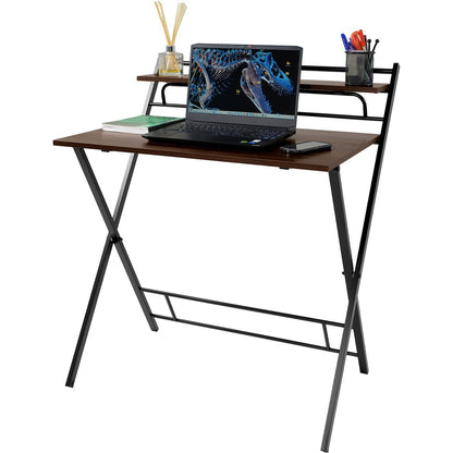Escritorio Plegable 2 Niveles Mesa Trabajo Hogar Oficina